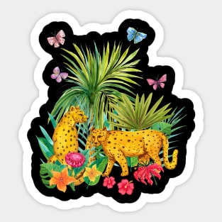 Cheetahs And Butterflies Sticker